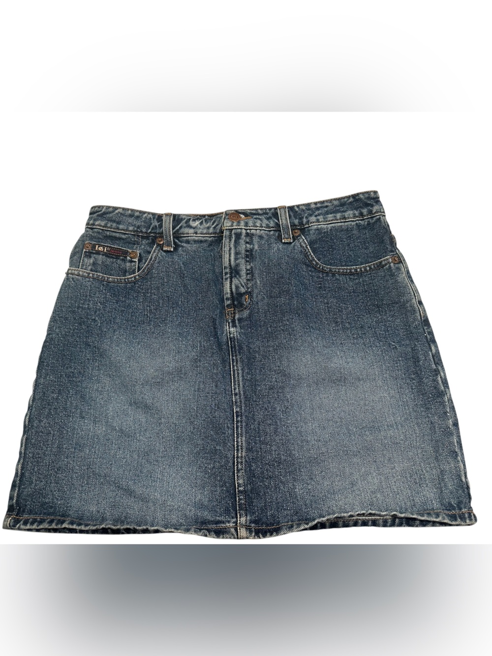 Vintage Y2K LEI Denim Mini Skirt Size Juniors 11 Preppy 100% Cotton 90s 2000s